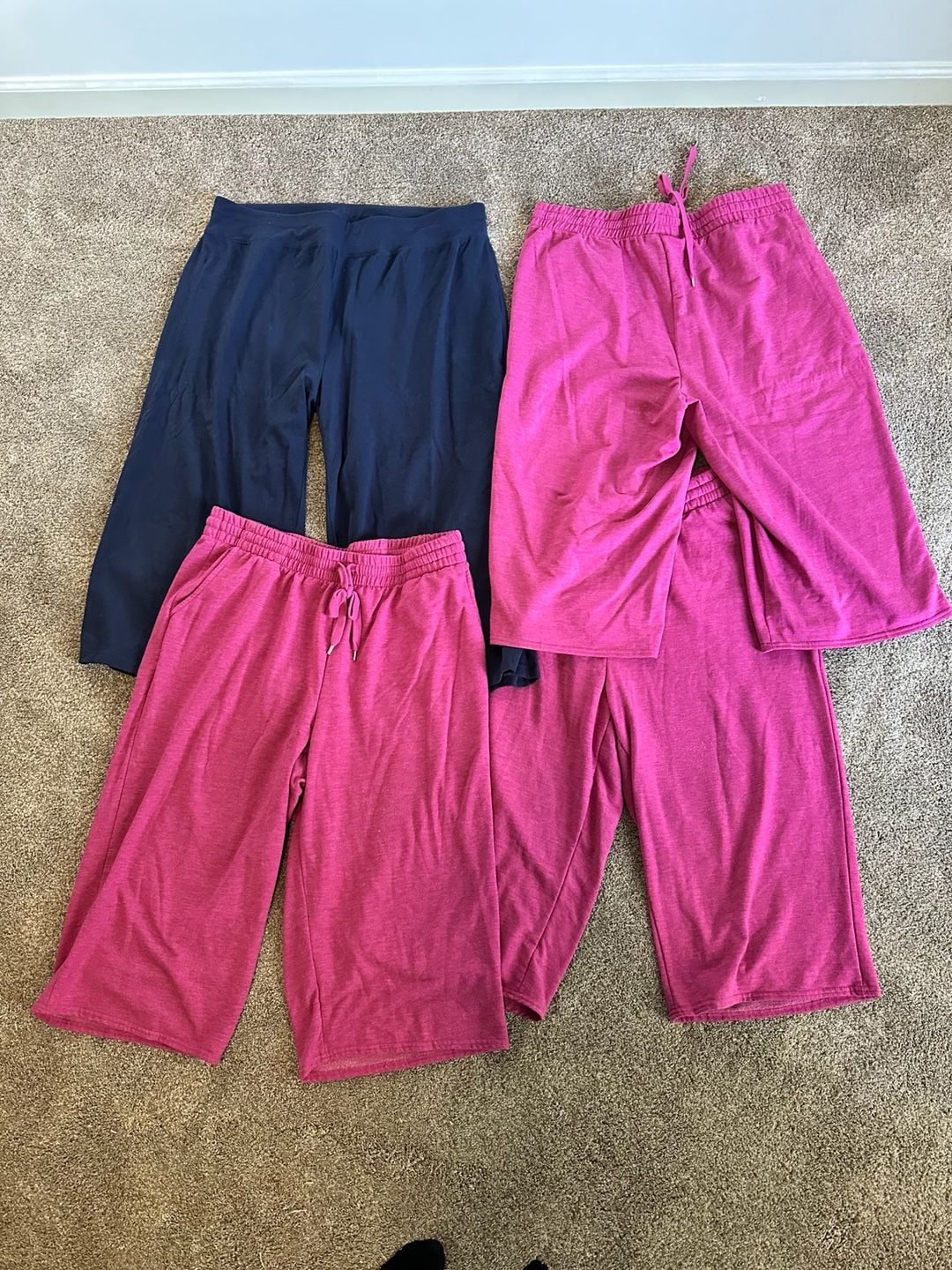 4 Woman Within High-Waisted Cropped Wide-Leg Lounge Pants Bundle 1