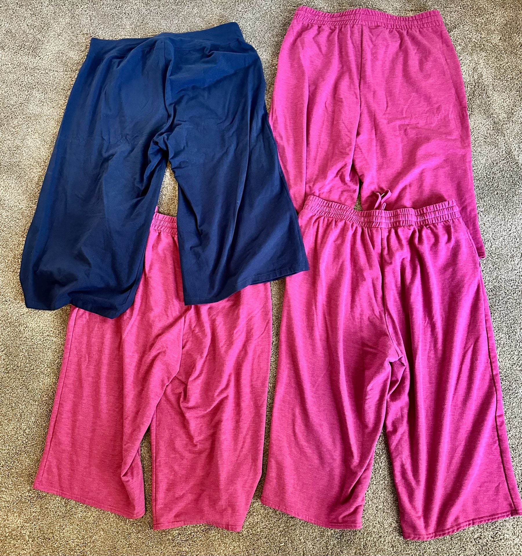 4 Woman Within High-Waisted Cropped Wide-Leg Lounge Pants Bundle 12