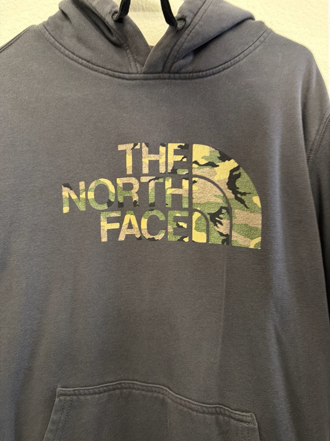 The North Face Half Dome Pullover Hoodie Grey Camo Logo Size Medium 3