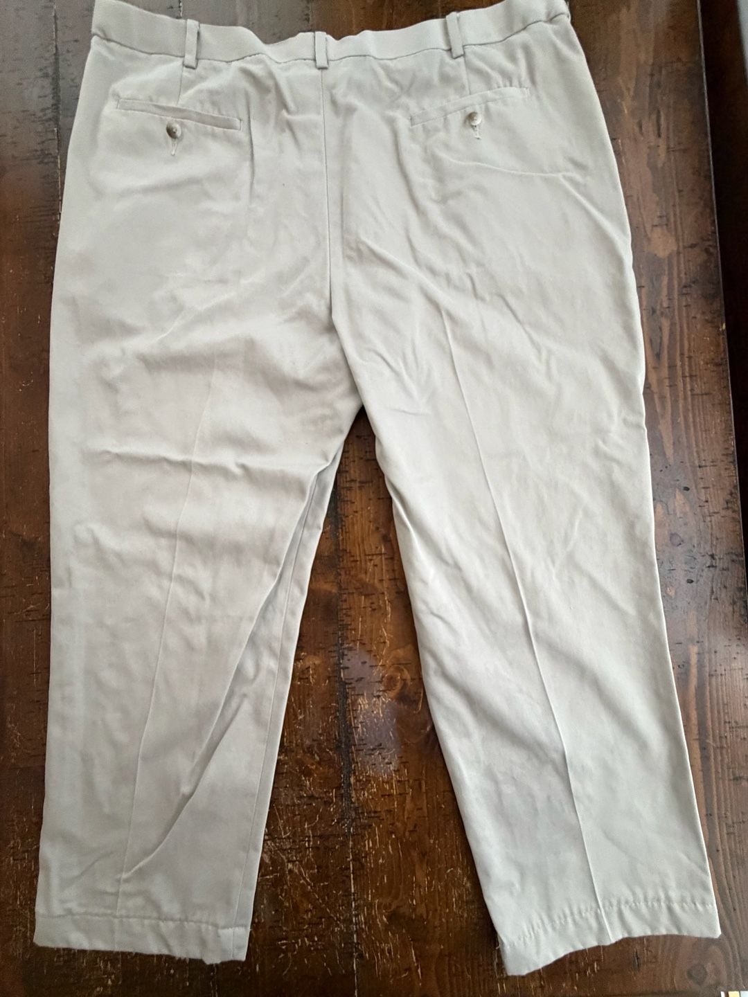 Savane Tailored 2u Comfort Waist Pleated Khaki Chino Pants 42x30 9