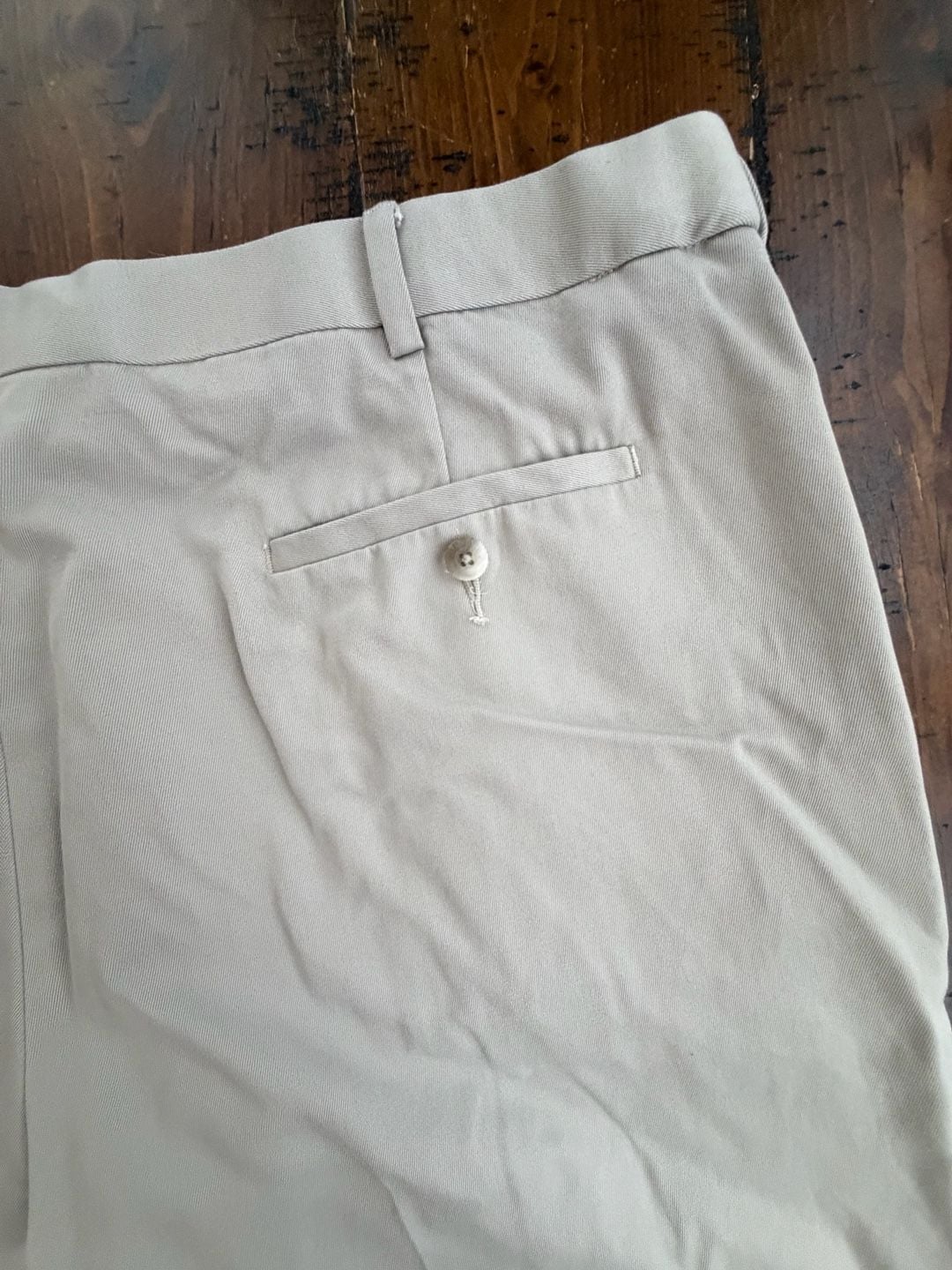 Savane Tailored 2u Comfort Waist Pleated Khaki Chino Pants 42x30 10
