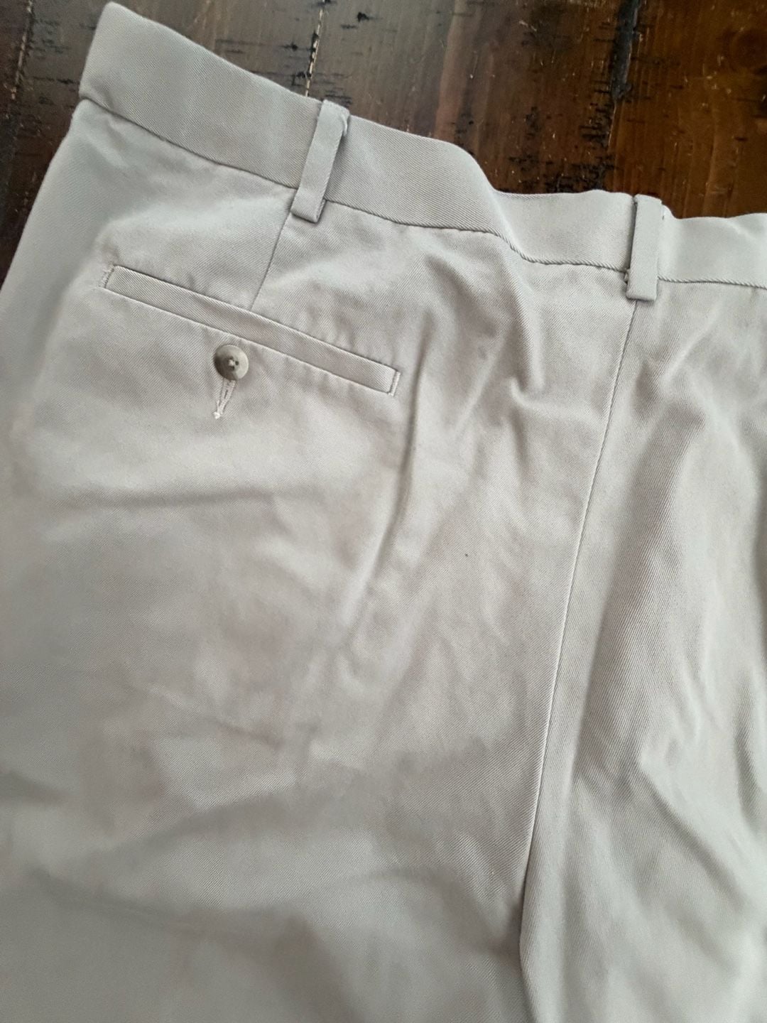 Savane Tailored 2u Comfort Waist Pleated Khaki Chino Pants 42x30 11