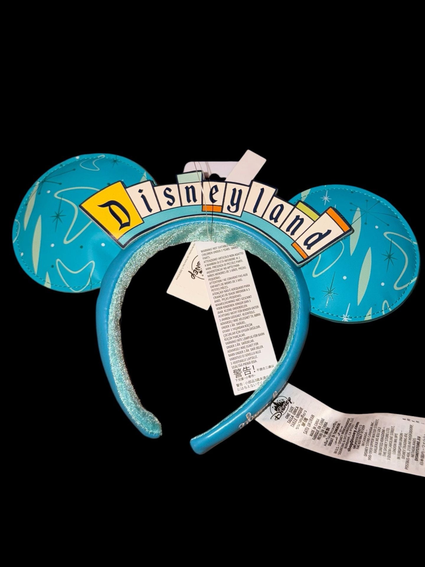 New! Disney Parks Disneyland Retro Marquee Ear Headband Making Magic One Size 3