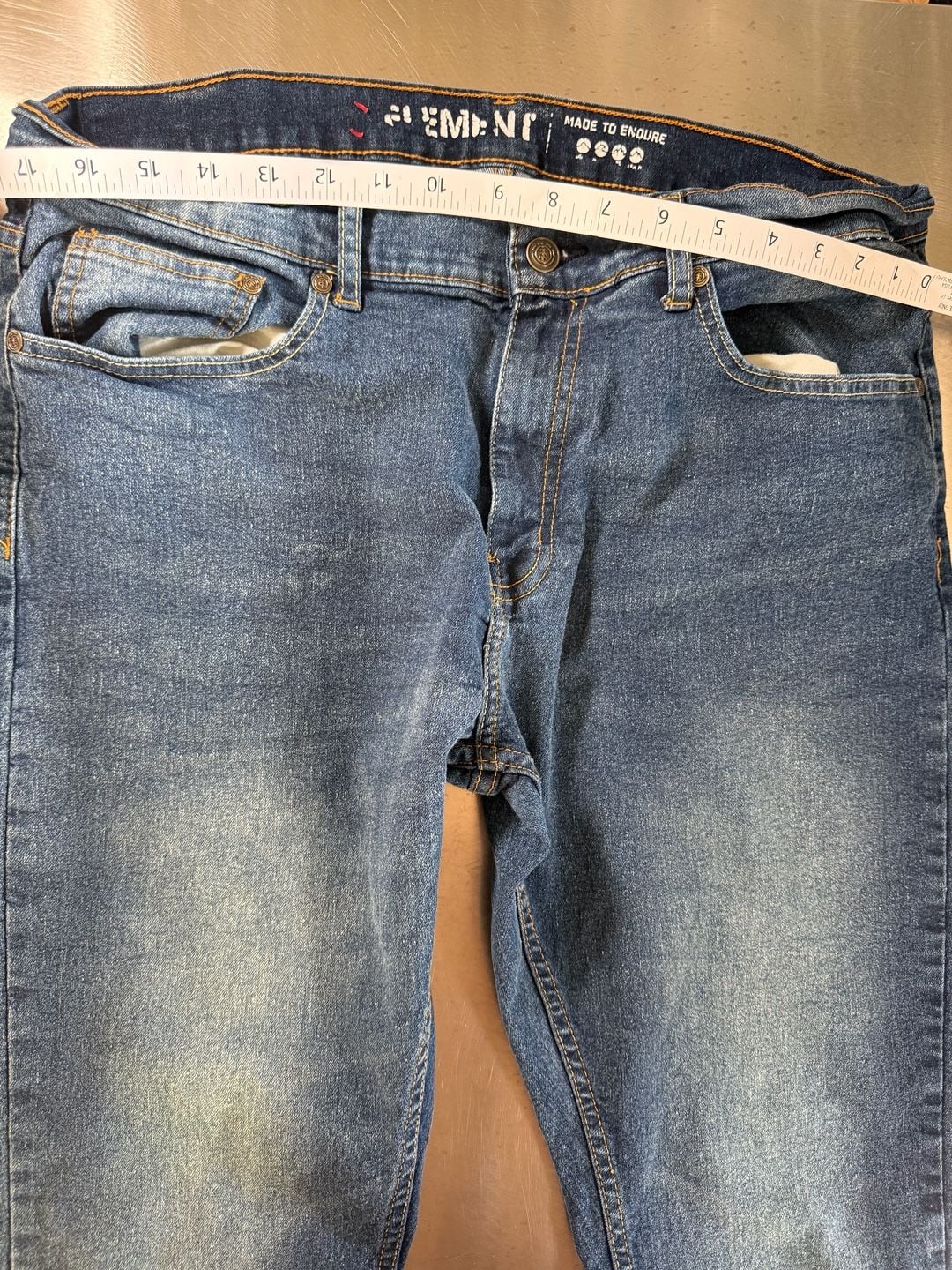 Element Made to Endure Slim Fit Blue Denim Jeans Size 33 9