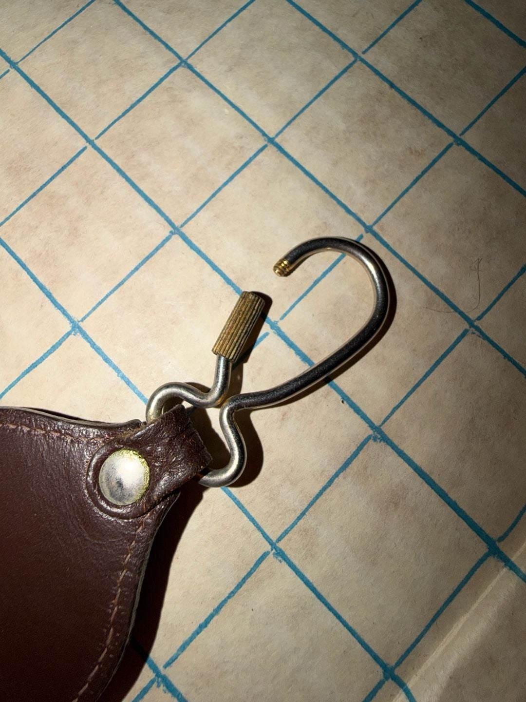 Pintail Vintage Full Grain Cowhide Leather Keychain with Embroidered Golfer 6