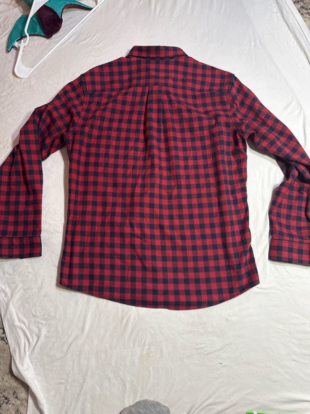 Eddie Bauer Mens Classic Fit Long Sleeve Flannel Shirt Red Black Buffalo Check M 7