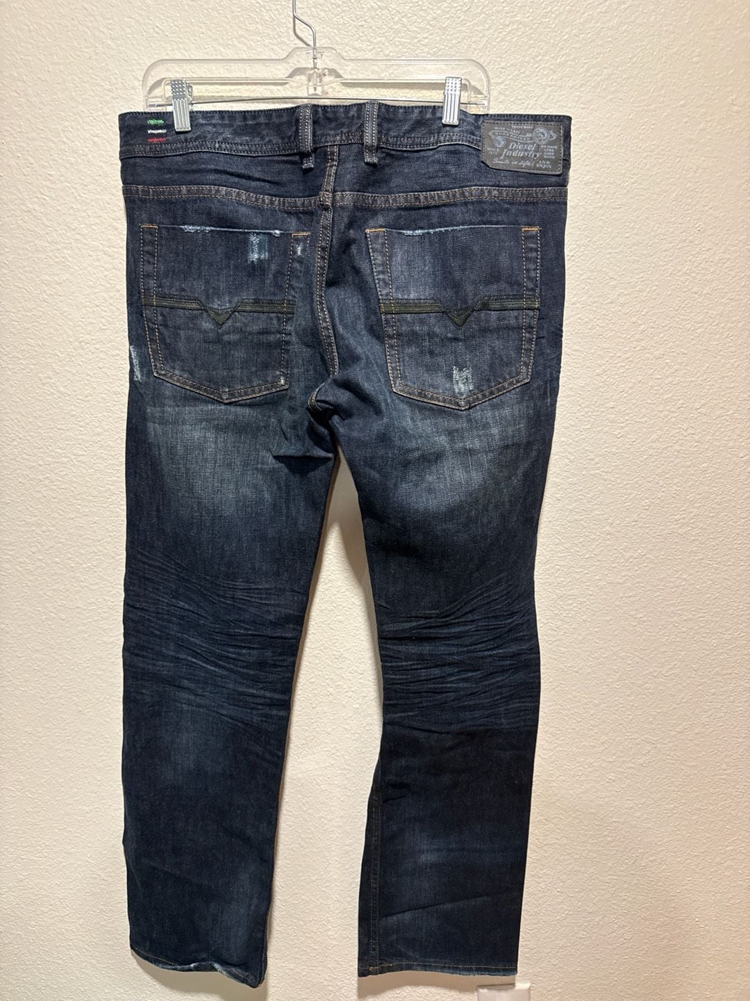 Diesel Krooley Distressed Tapered Jeans Wash 008YM Size 36x34 4
