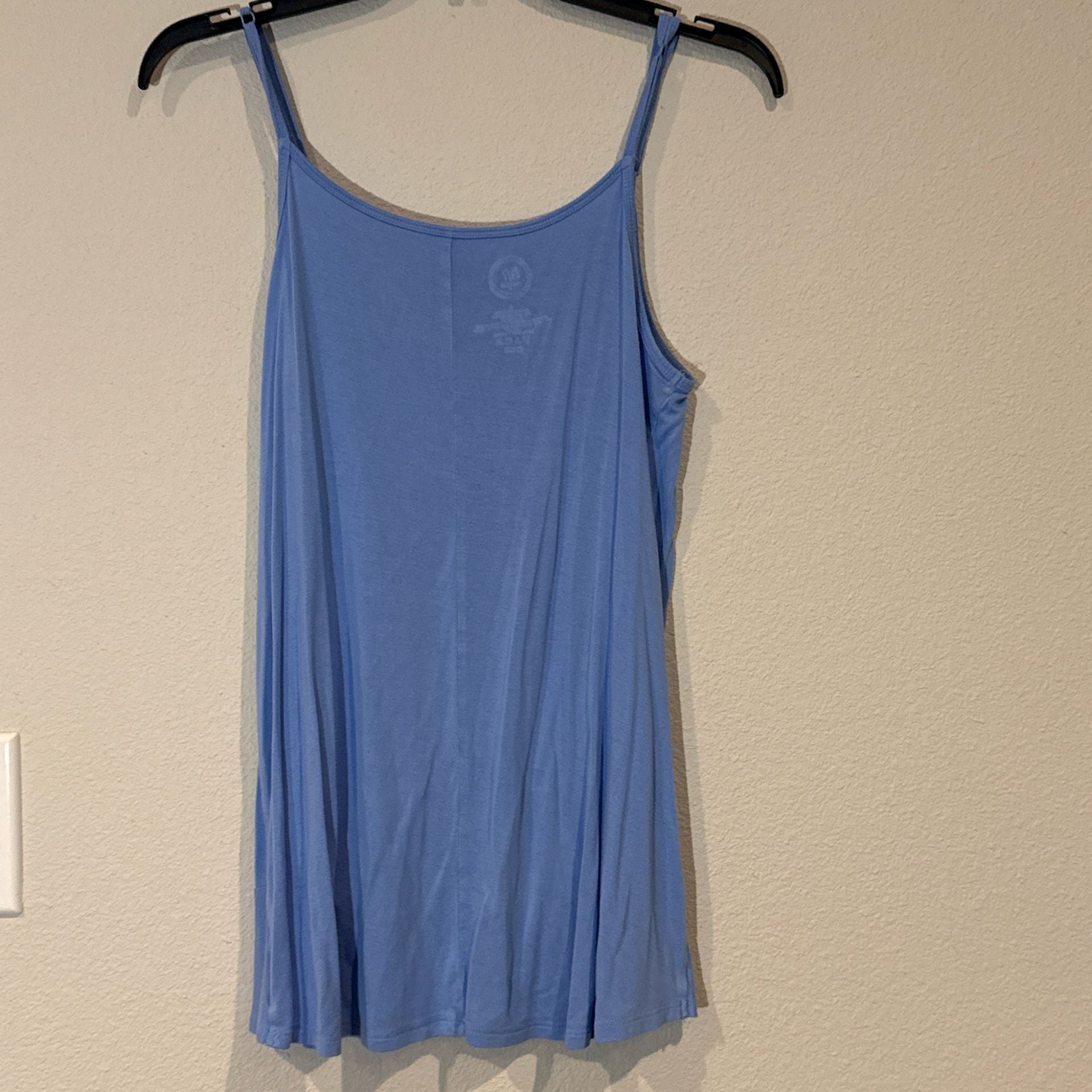 Maurices Light Blue Knot Front Lattice Neck Cami Tank Top Size S 3