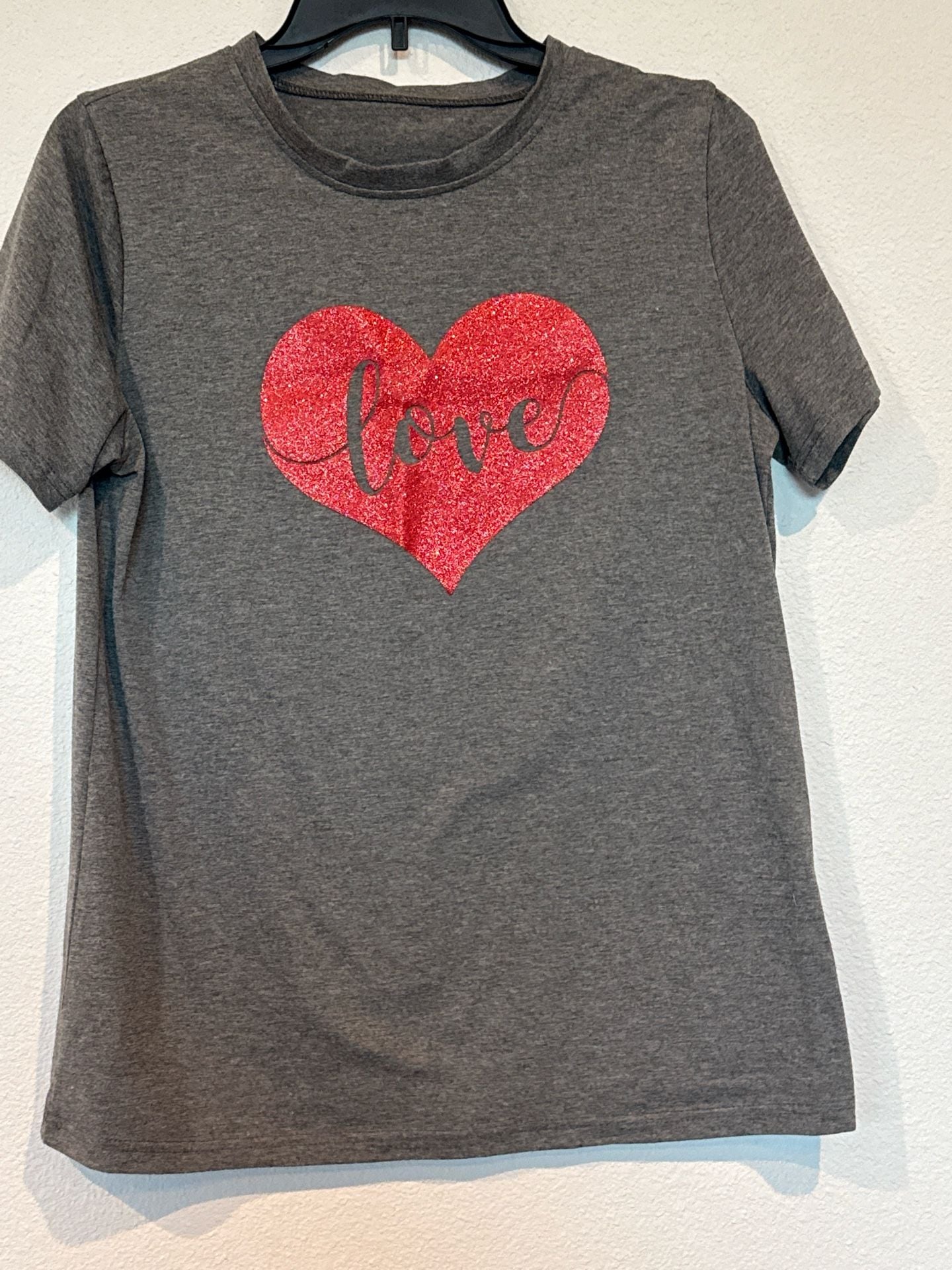 Sequin Heart T-shirt - Handmade Valentine's Day Gift - , 2