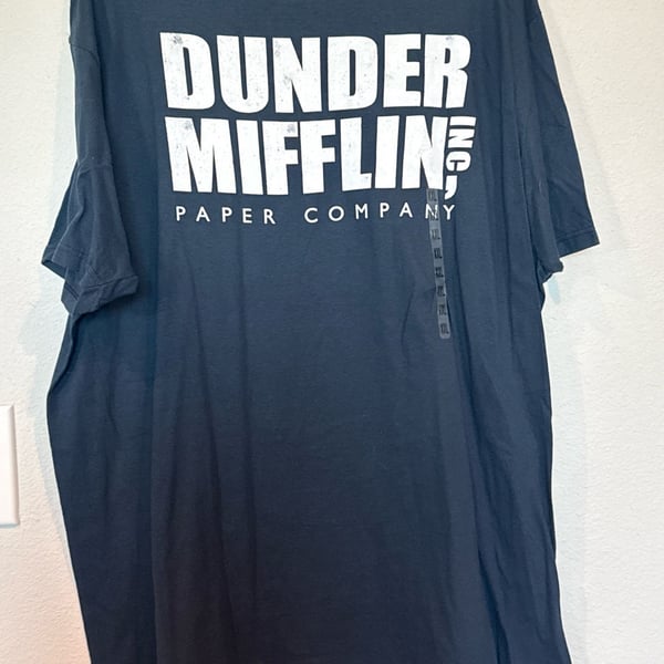 Ripple Junction The Office Dunder Mifflin Paper Company T-Shirt Navy Blue Size 2X