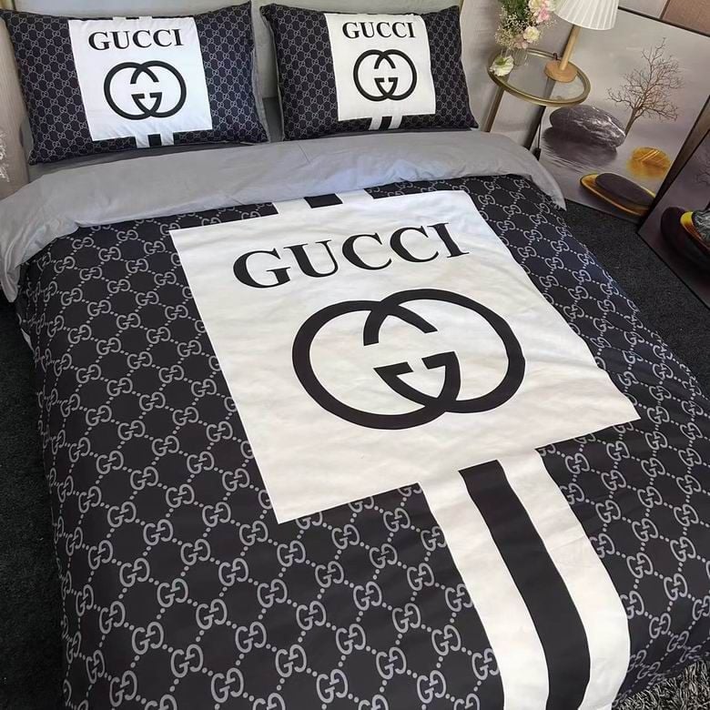 Luxury Black Monogram Bedding Set – 4 Piece Comforter Set, Soft Microfiber, All Sizes Available 1