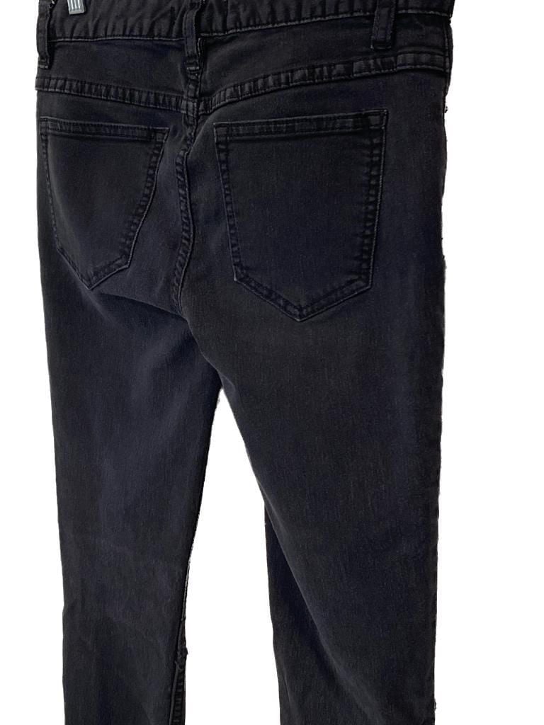 Free People Women’s Size 27 Shark Bite Black Distressed Skinny Jeans 6