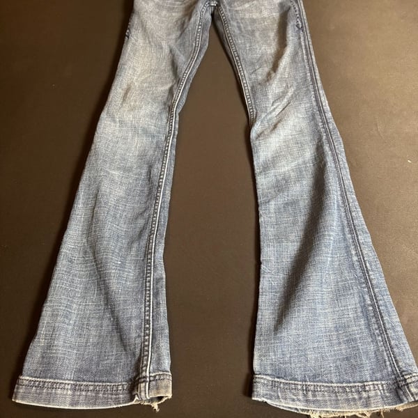 Antik Denim Embroidered Low Rise Bootcut Jeans Size 24