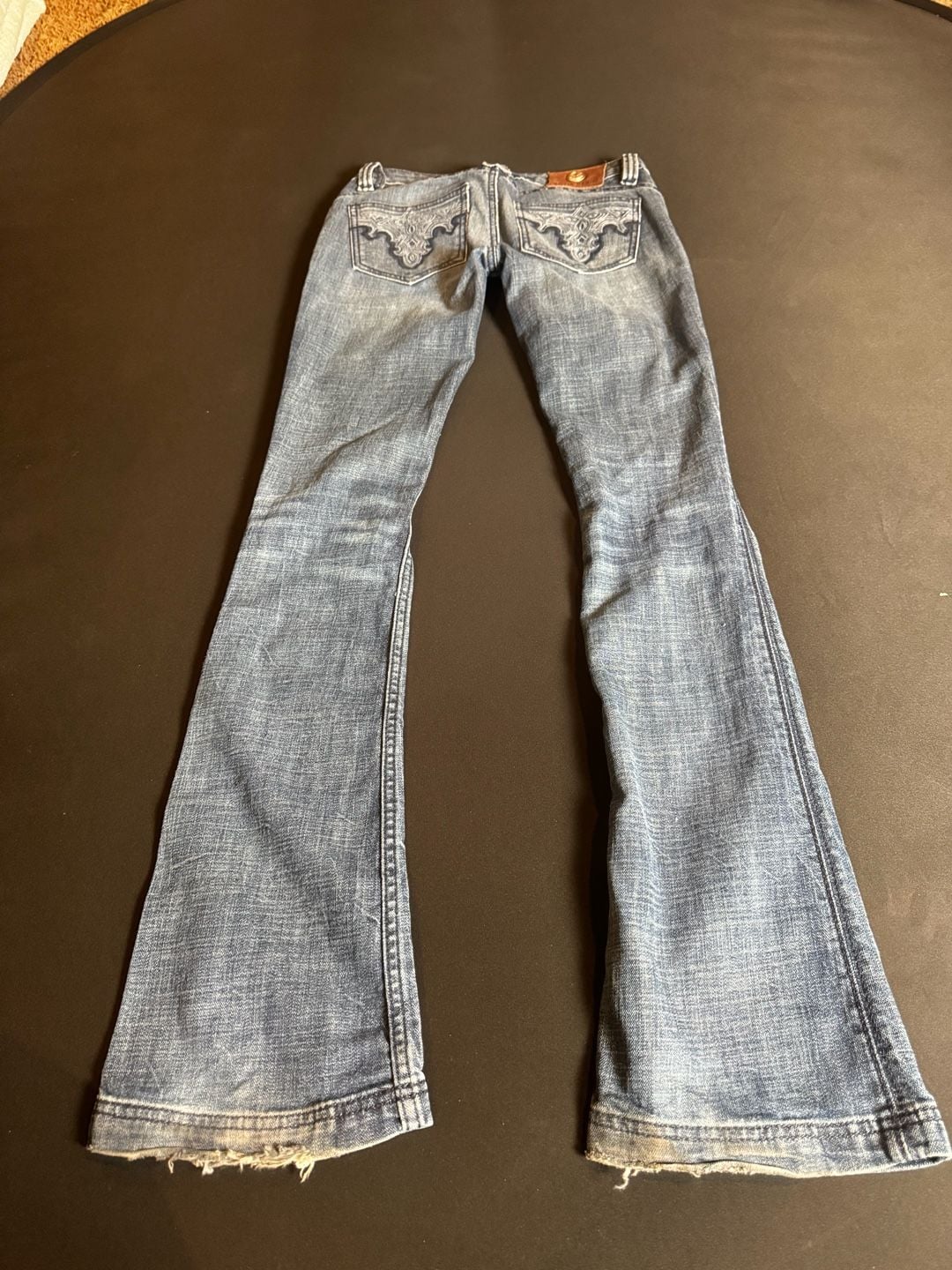 Antik Denim Embroidered Low Rise Bootcut Jeans Size 24 7