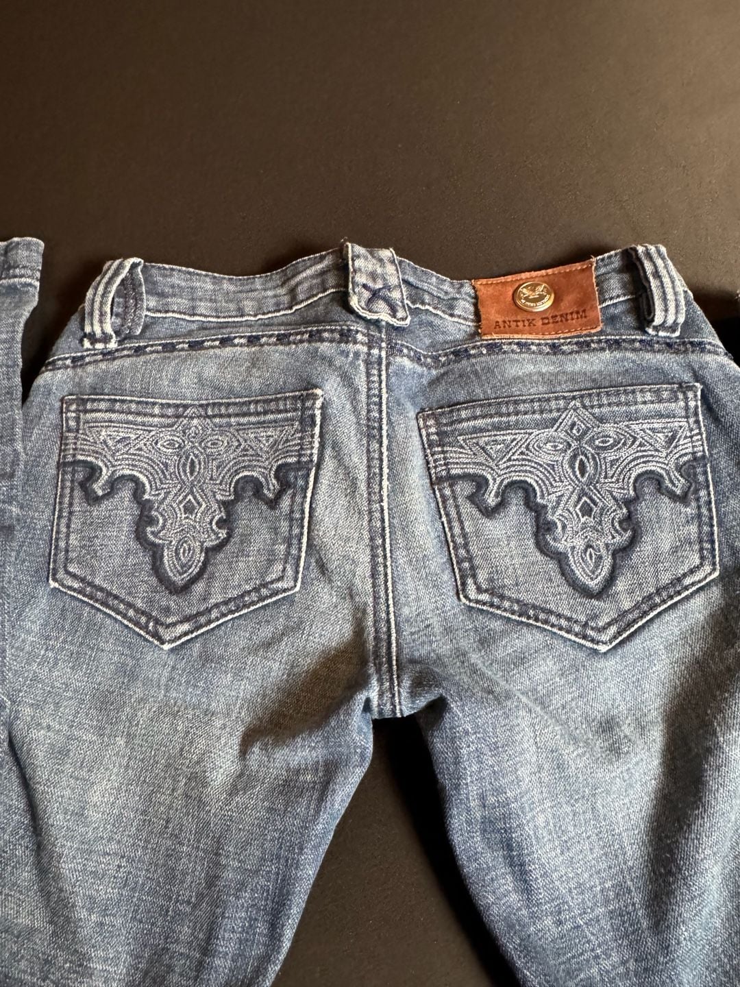 Antik Denim Embroidered Low Rise Bootcut Jeans Size 24 8