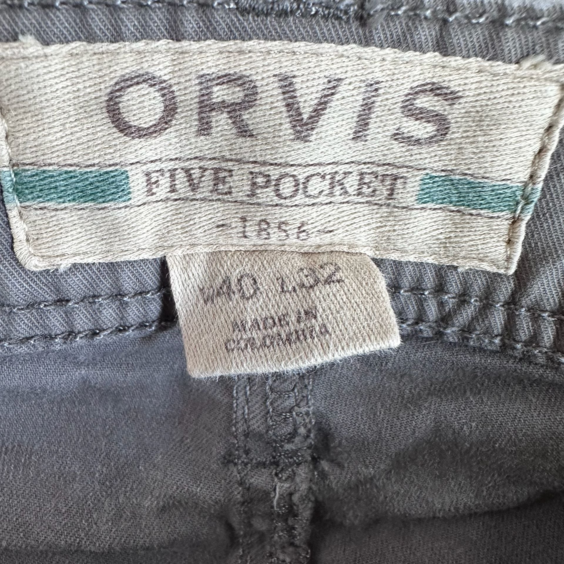 Orvis Men's Five Pocket Stretch Twill Pants Size 40x32 Grey 3