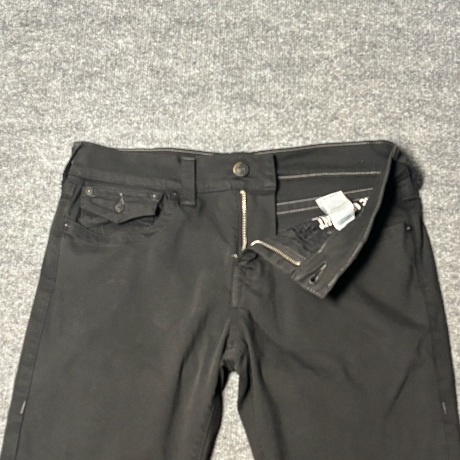 True Religion Geno Relaxed Slim Black Jeans Mens Size 34 3
