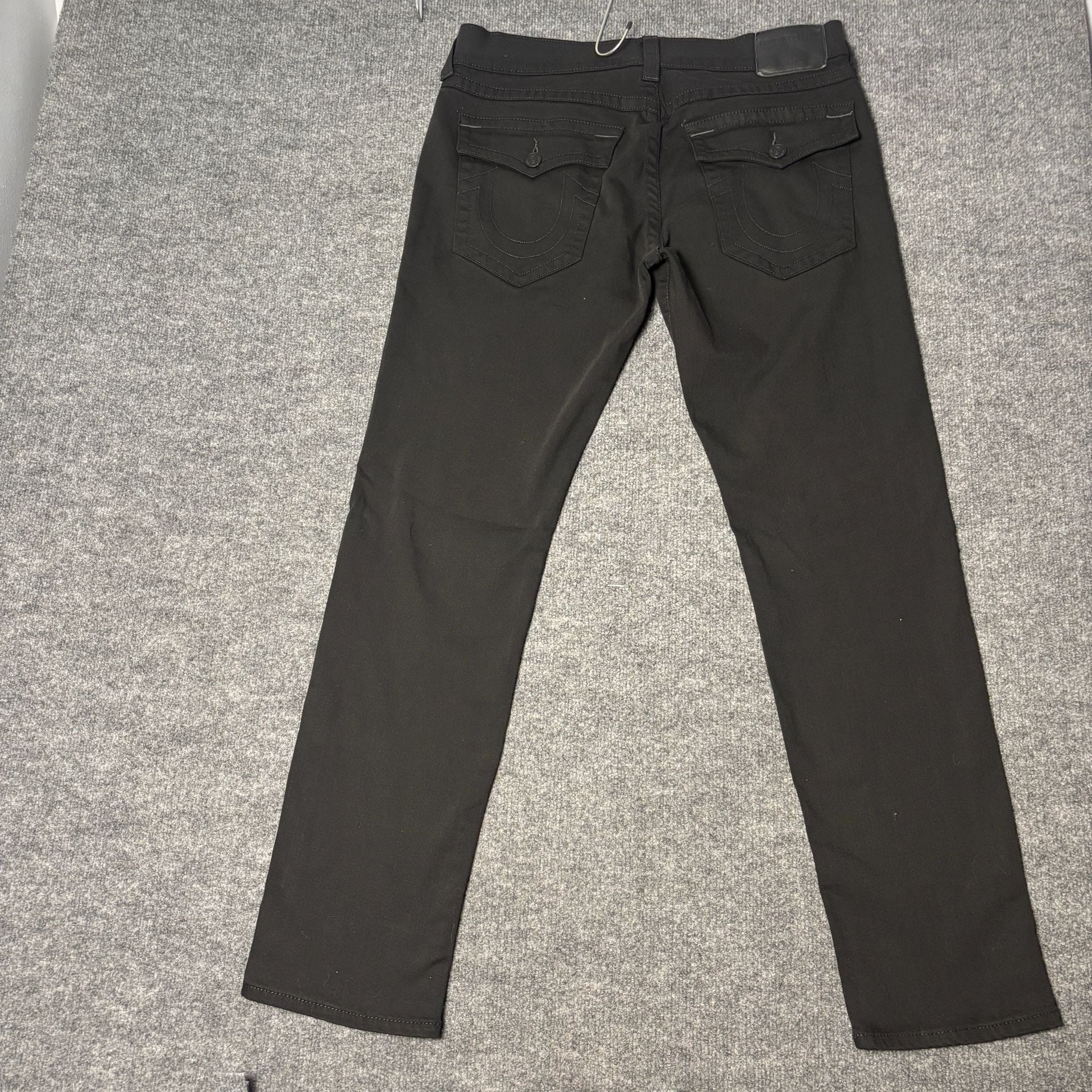 True Religion Geno Relaxed Slim Black Jeans Mens Size 34 9