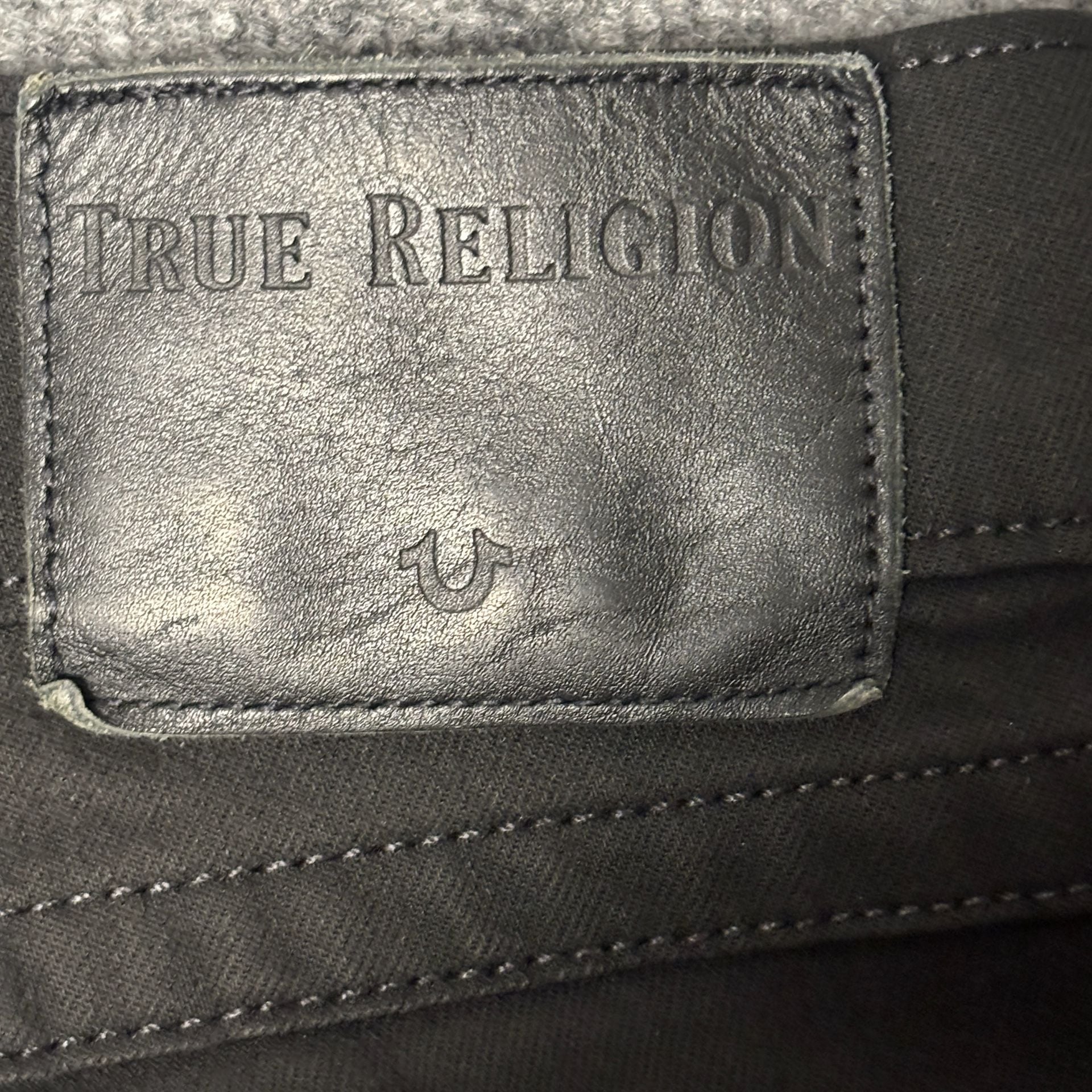 True Religion Geno Relaxed Slim Black Jeans Mens Size 34 11