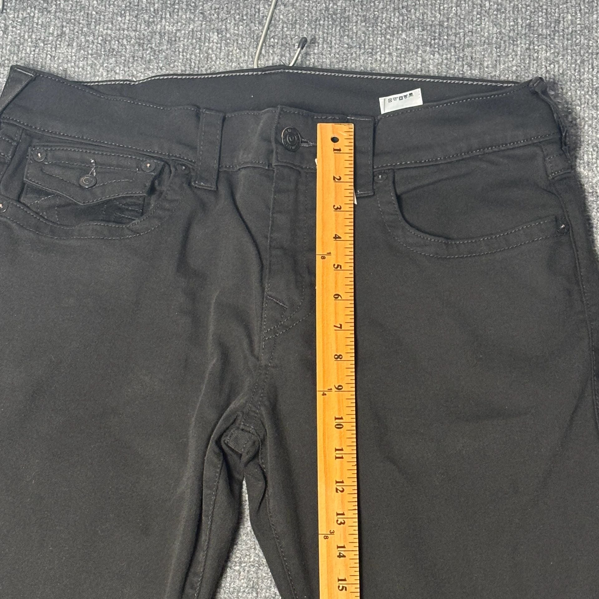 True Religion Geno Relaxed Slim Black Jeans Mens Size 34 18