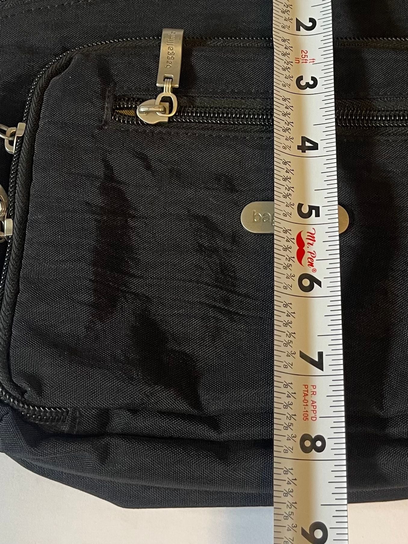 Baggallini Everywhere Bagg Black Nylon Crossbody Bag 10x9 7