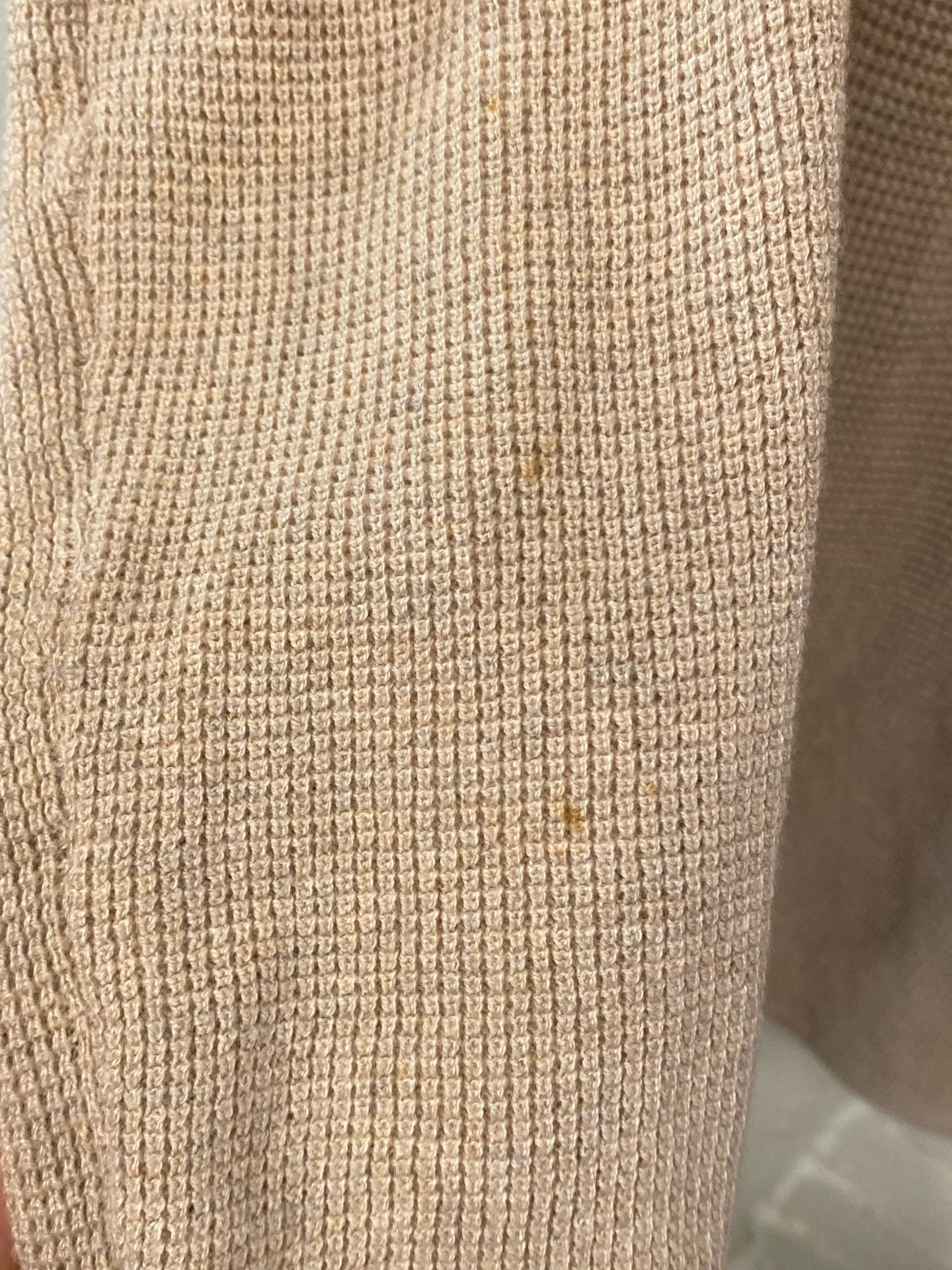 Michael Kors Women’s Size M Tan Waffle Knit Side-Button Tunic Sweater 5
