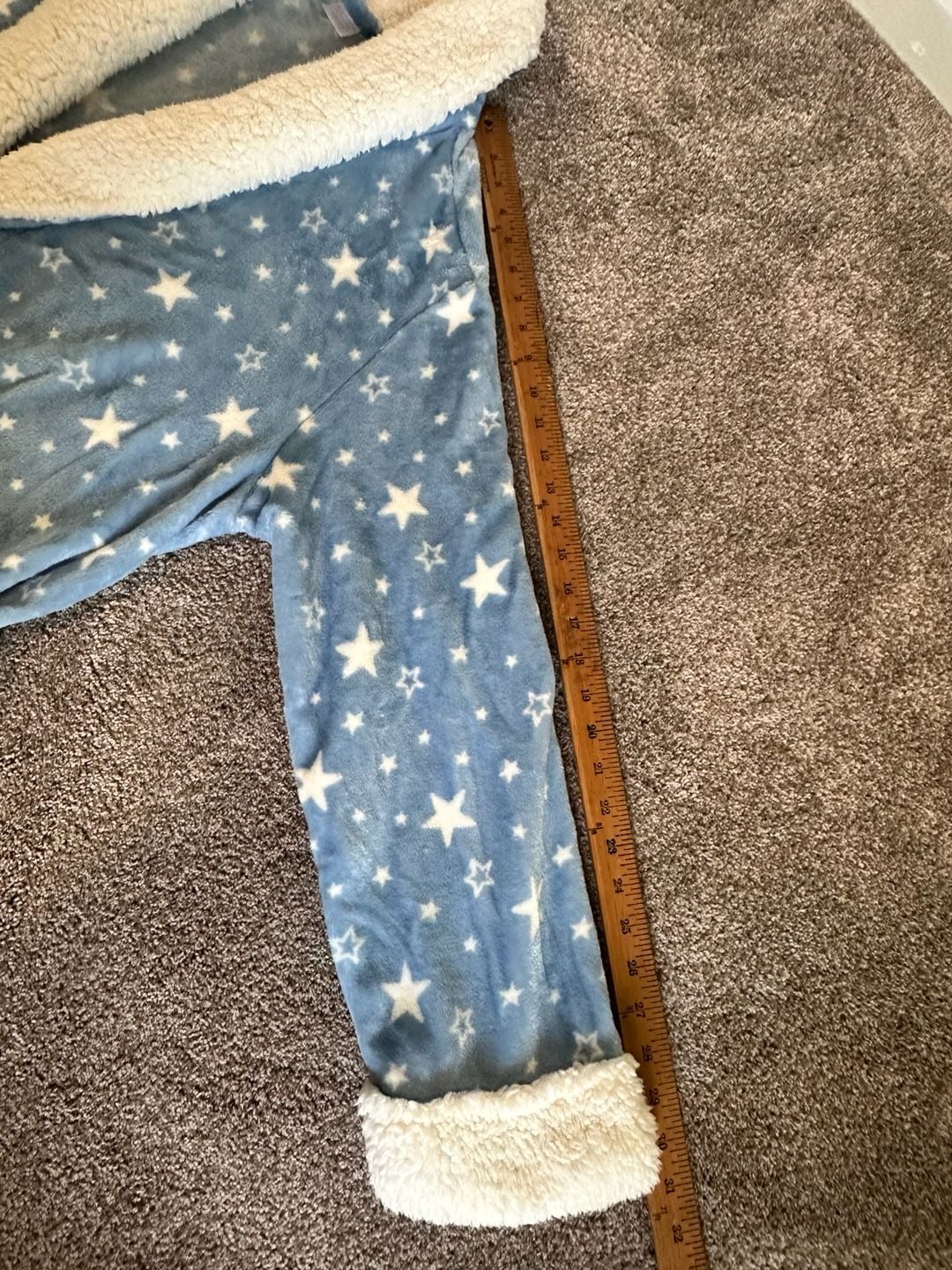 Robe Secret Treasures Fuzzy blue white robe stars super soft and cozy 2XL XXL 6