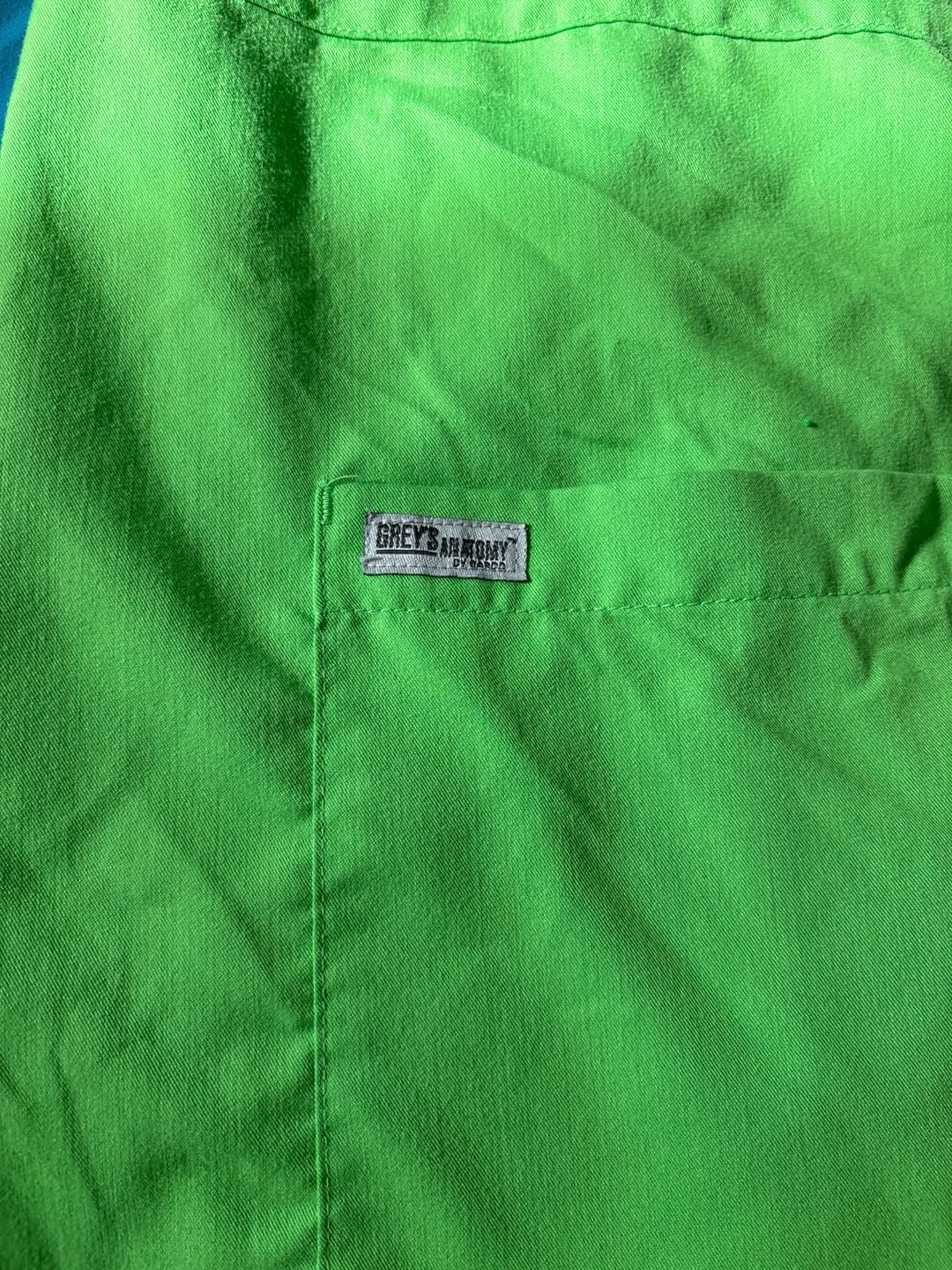 Grey's Anatomy by Barco Mock Wrap Scrub Tops Lot of 2 Green Blue Size M(0050) 4