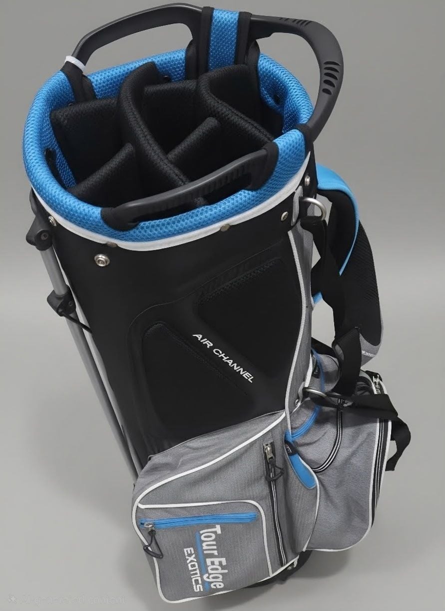 Tour Edge Exotics Extreme Stand 7.0 Golf Club Bag - Grey/Black/Blue 2