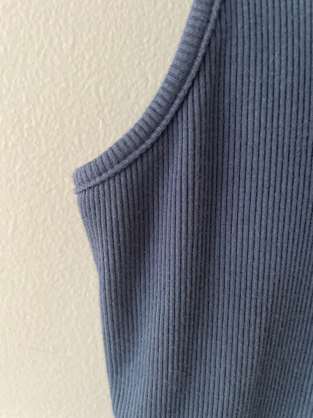 A New Day Blue Mixed Media Ribbed Tank Midi Dress with Pockets Size M 7