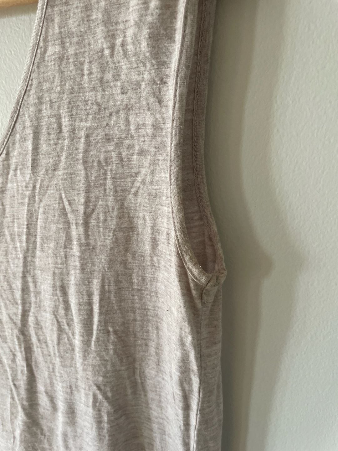 Maison Du Soir Women's Beige Petty Sleeveless Racerback Tank Top Size L 3