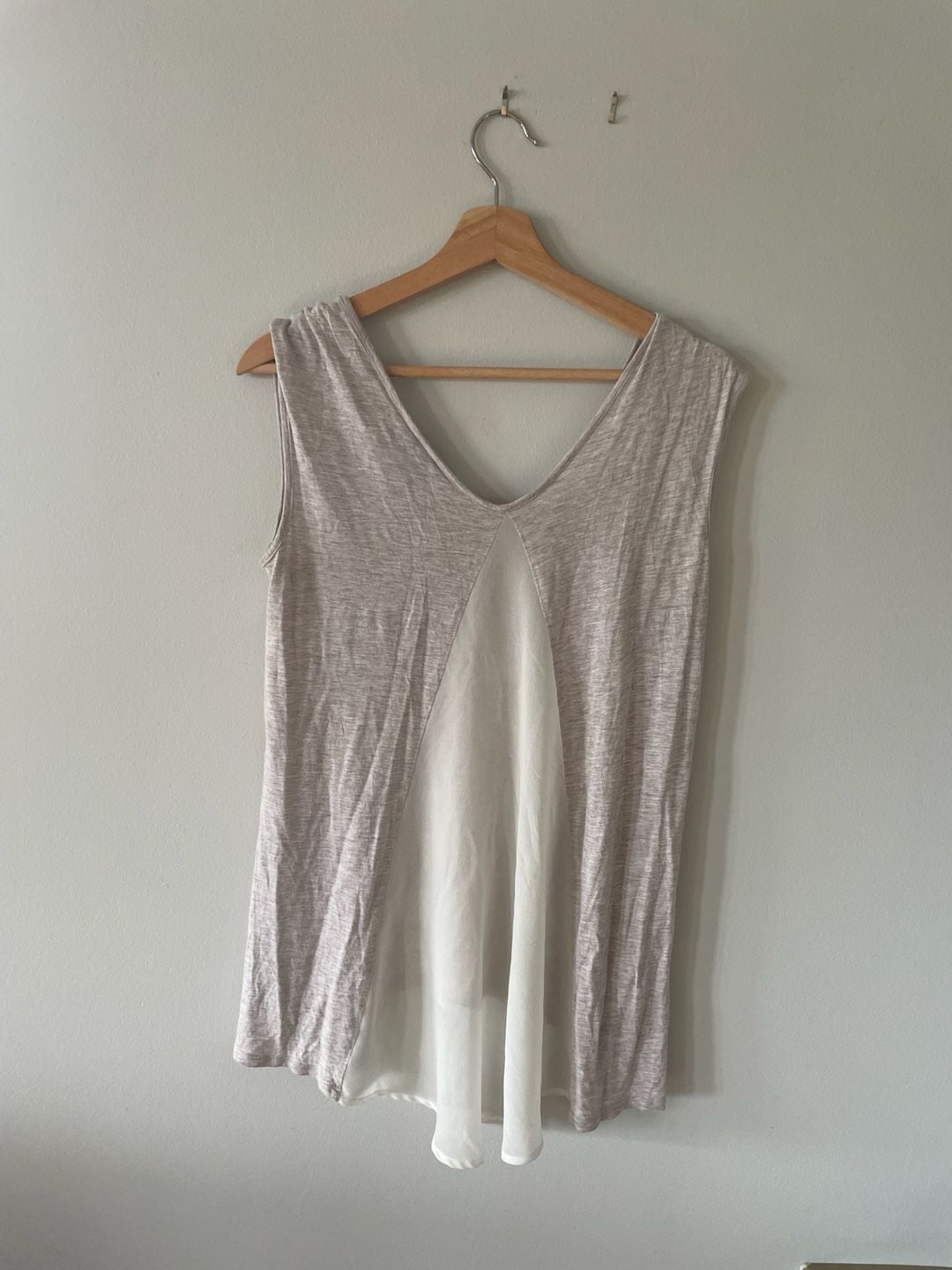 Maison Du Soir Women's Beige Petty Sleeveless Racerback Tank Top Size L 7