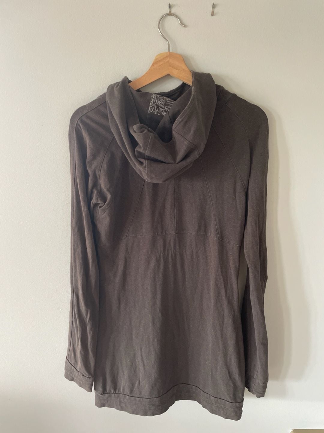 prAna Milani Cowl Neck Hoodie Tunic Brown Size S 7