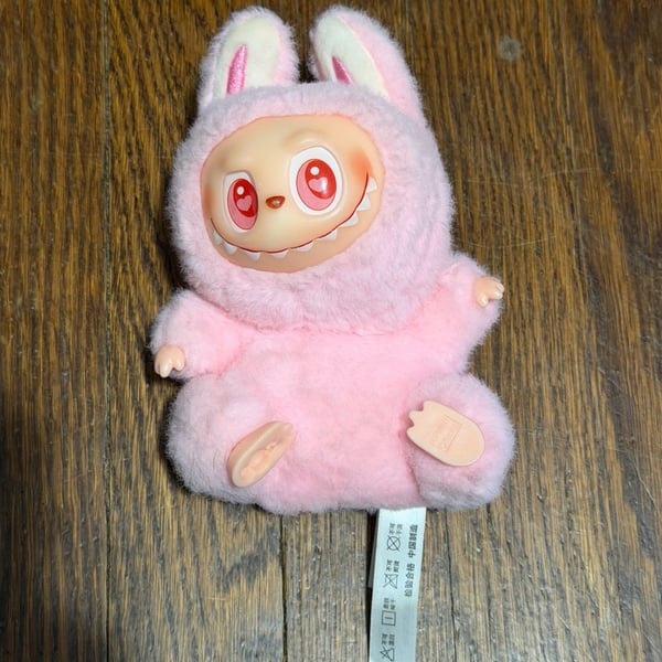 Pop Mart The Monsters Have a Seat Labubu Vinyl Plush Pendant Dada Pink
