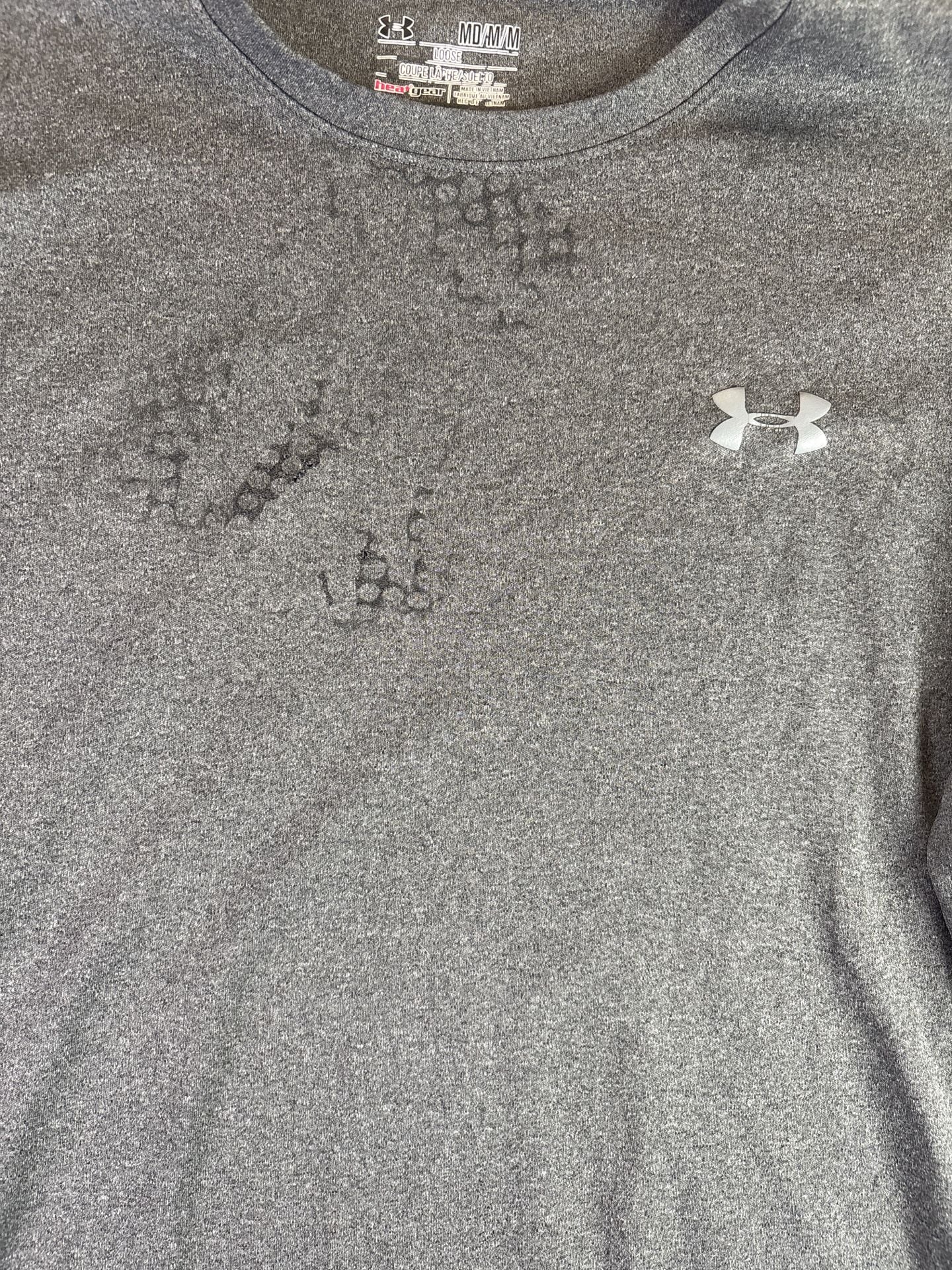 Under Armour HeatGear Long Sleeve Athletic Shirt Grey Size Medium 4