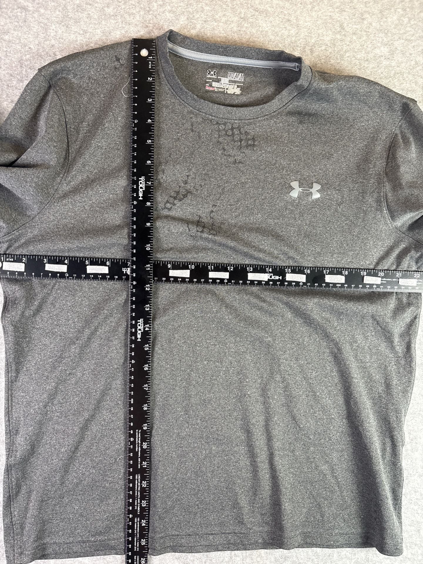 Under Armour HeatGear Long Sleeve Athletic Shirt Grey Size Medium 7