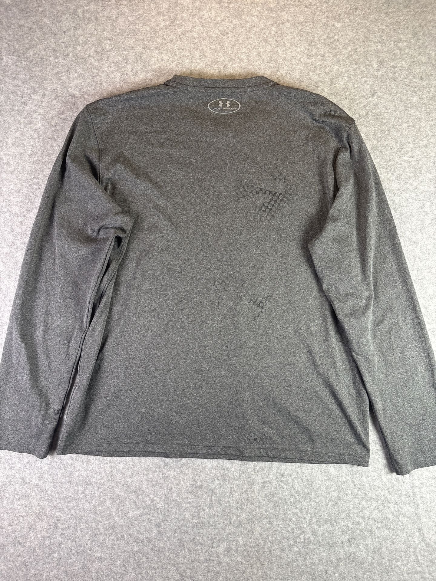 Under Armour HeatGear Long Sleeve Athletic Shirt Grey Size Medium 9