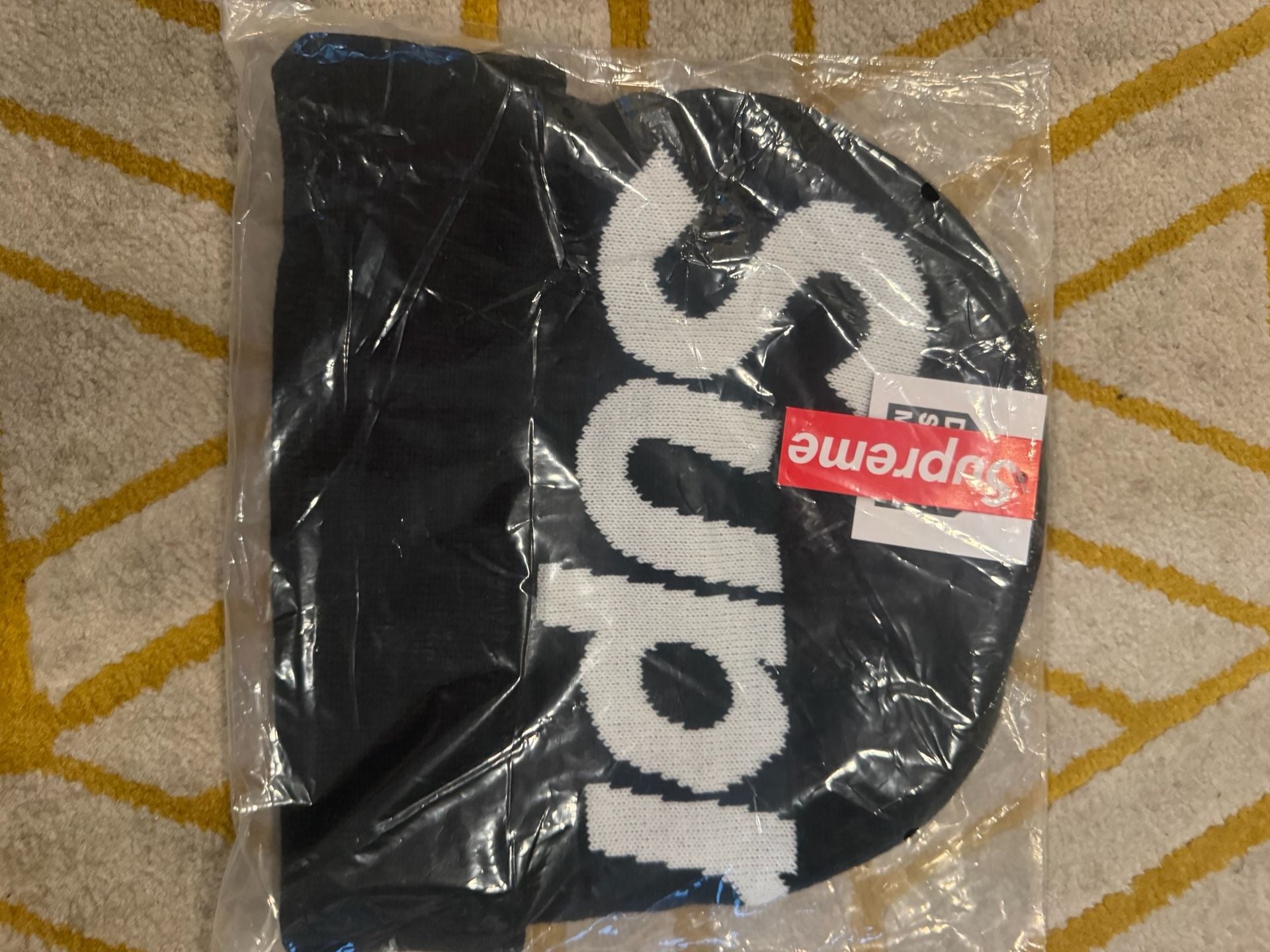 Supreme Big Logo Beanie FW24 Black One Size 1