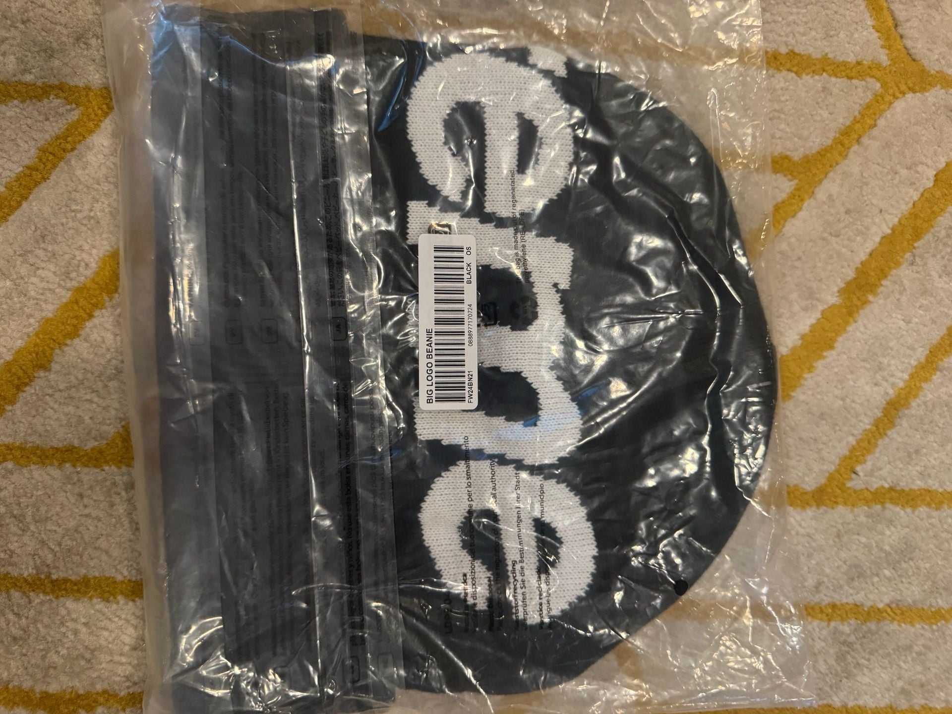 Supreme Big Logo Beanie FW24 Black One Size 2