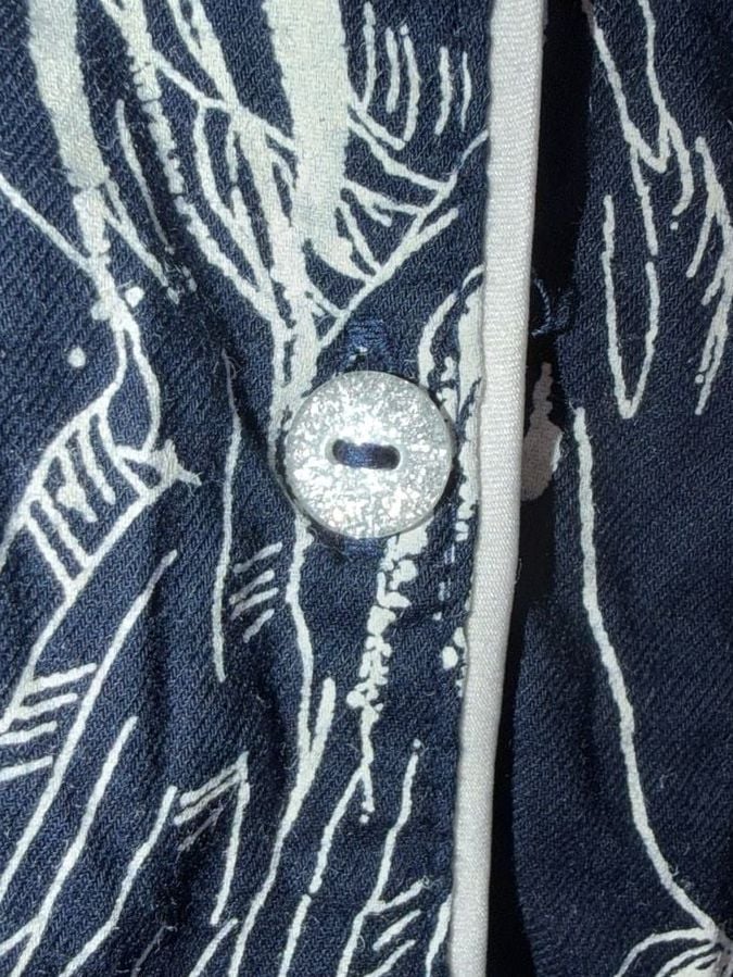 Victoria's Secret Noir Navy Pegasus Flannel Pajama Top Size L 2