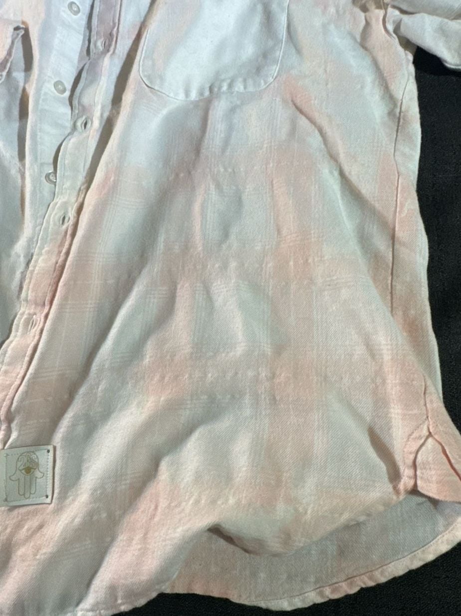 Two Gypsea Souls Upcycled Elvis Presley Mugshot Tie Dye Button Down Shirt Large 8
