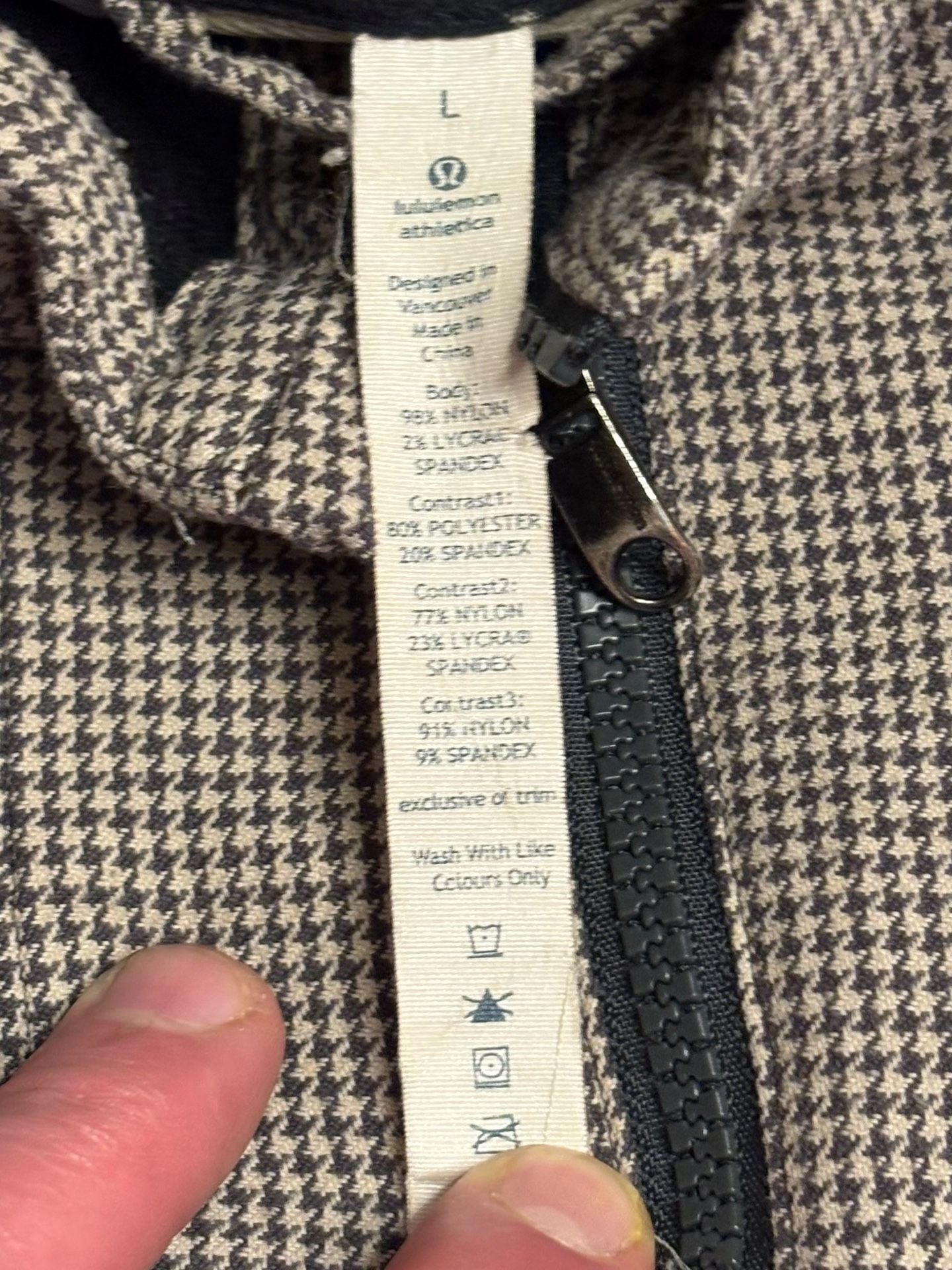 Lululemon Men's Relay Jacket Houndstooth Size L 3