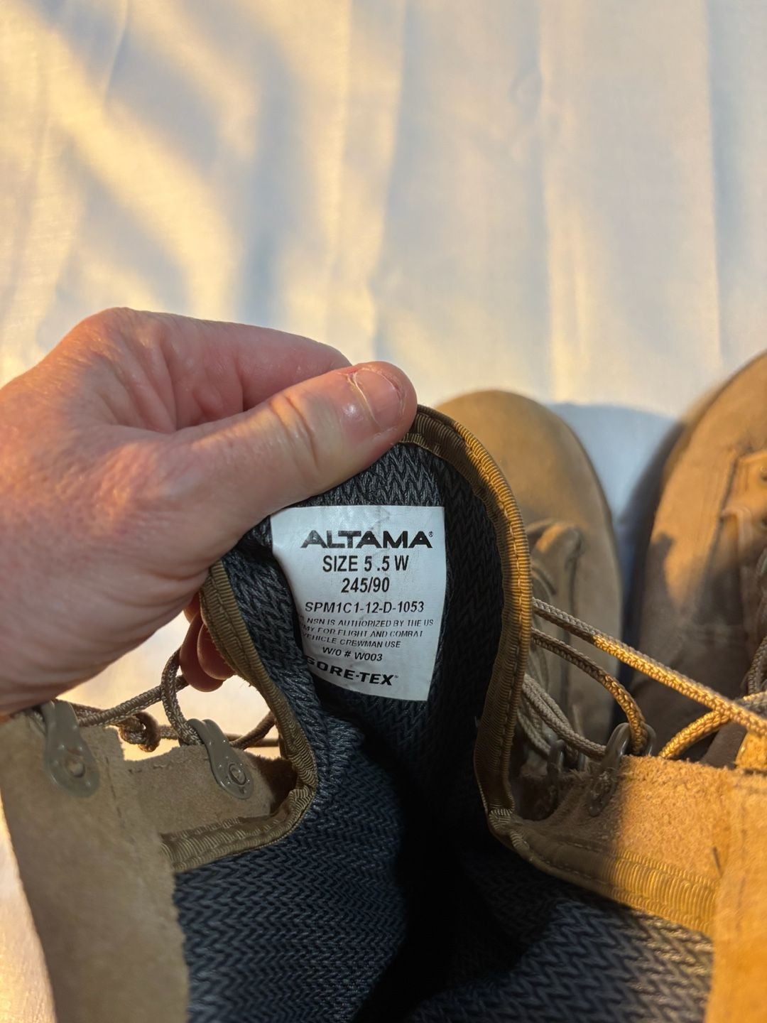 Altama Gore-Tex US Army Flight & Combat Vehicle Crewman Boots Size 5.5 W 9