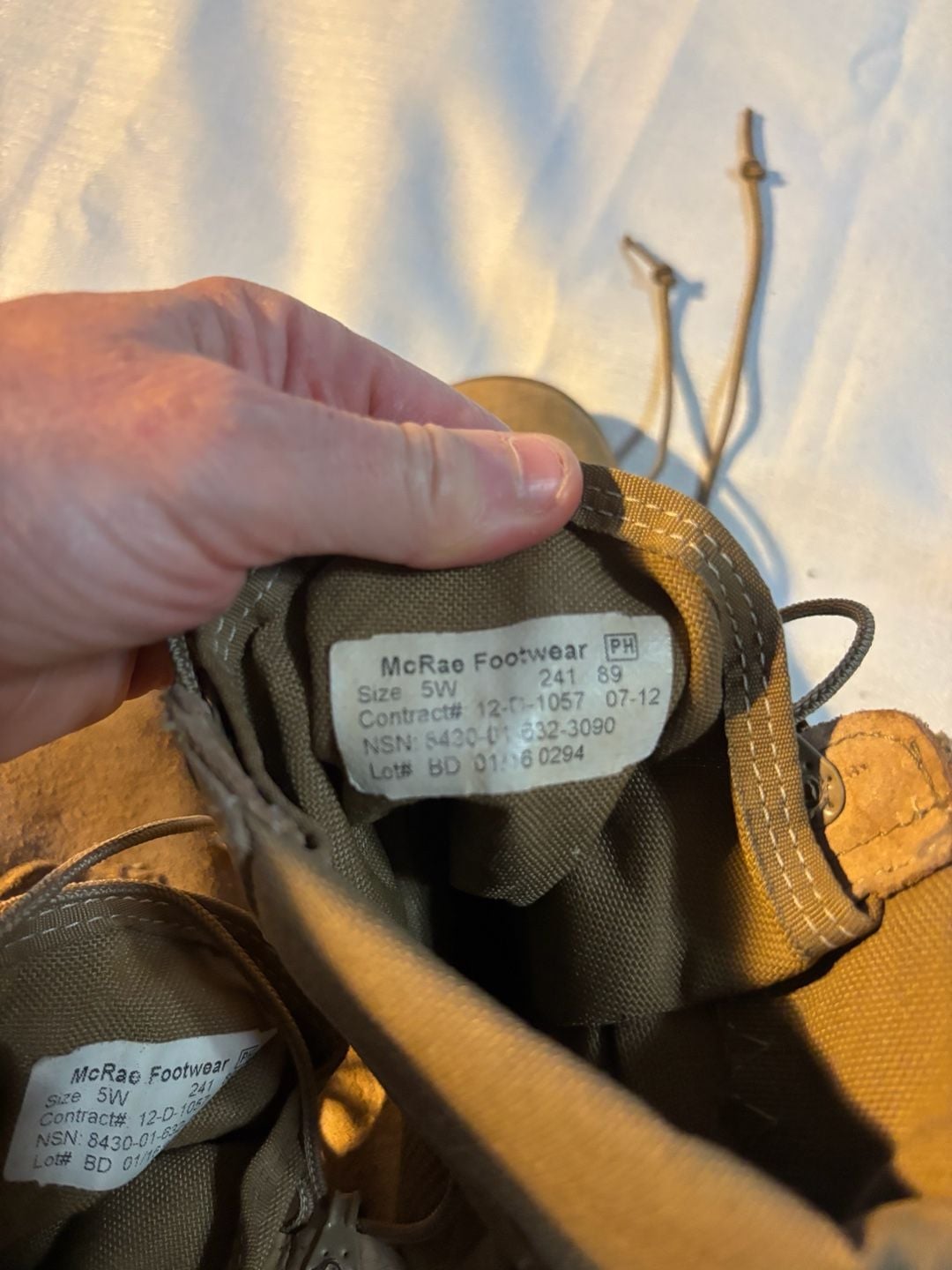 McRae Footwear US Army Hot Weather Combat Boots Size 5W 10