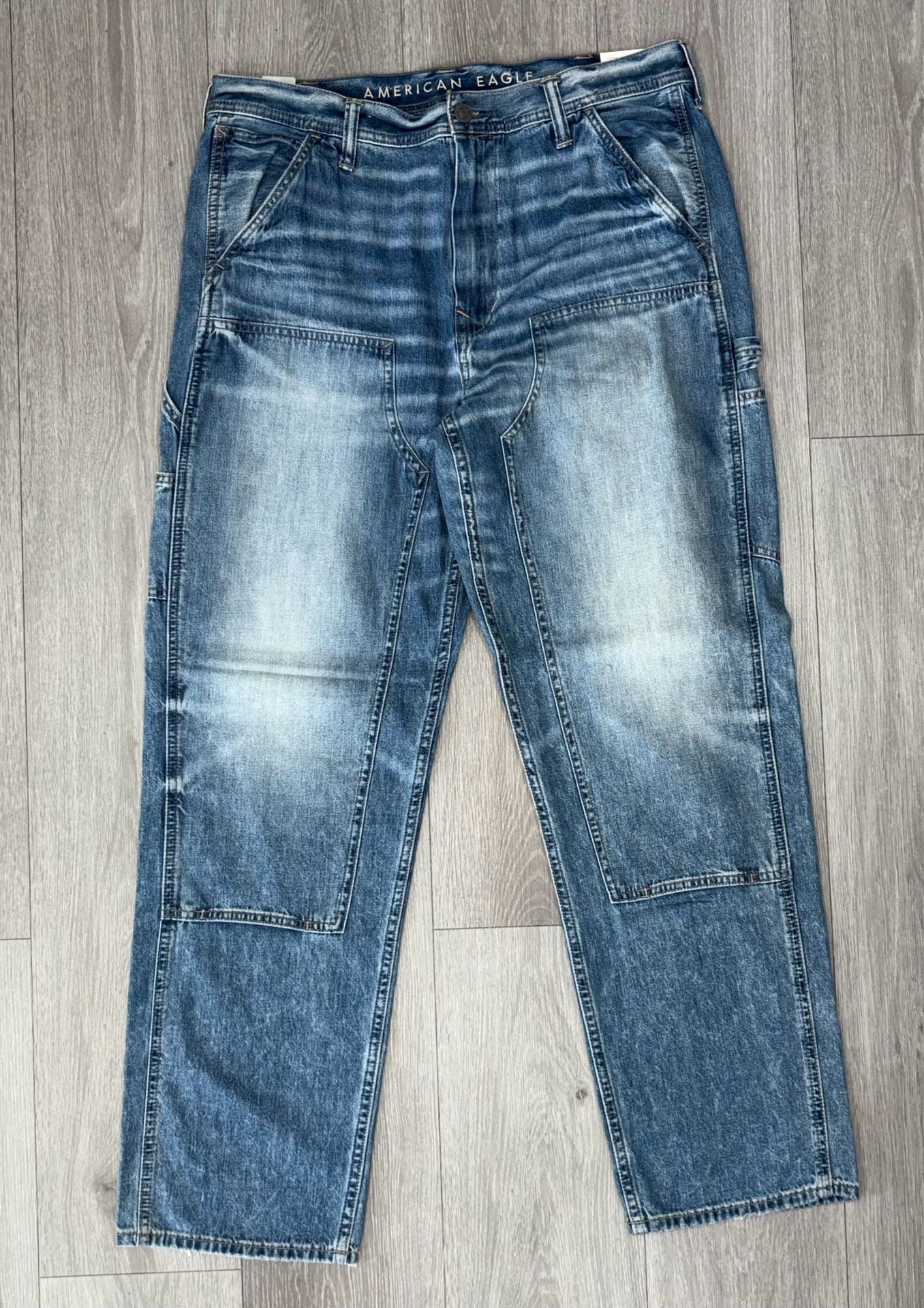 American Eagle Carpenter Double Knee Jeans 34x34 5