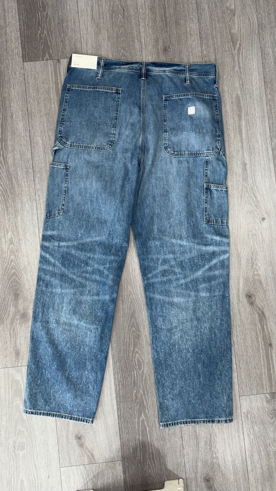 American Eagle Carpenter Double Knee Jeans 34x34 6