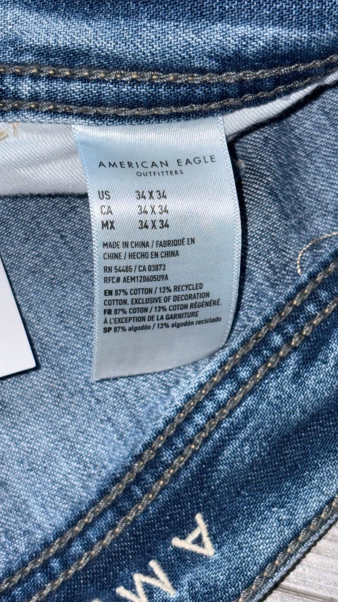 American Eagle Carpenter Double Knee Jeans 34x34 15