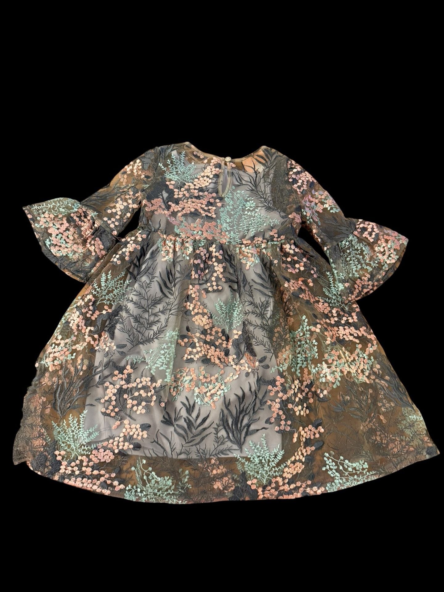 Pastourelle Pippa And Julie Floral Multicolor Lace Dress Size 6 3