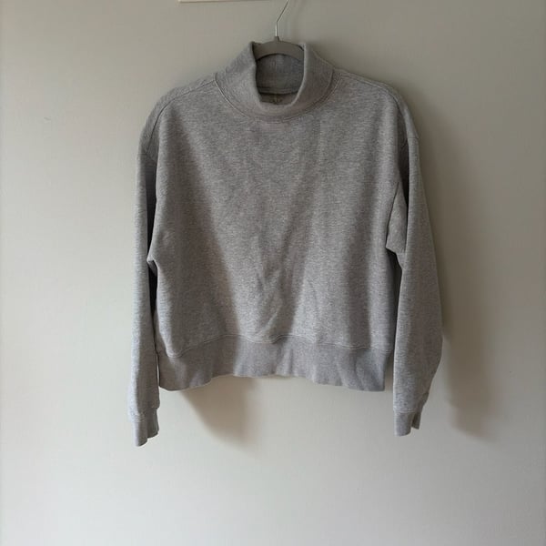 Calia By Carrie Underwood Gray Turtleneck Cropped Sweatshirt Size Small Women's