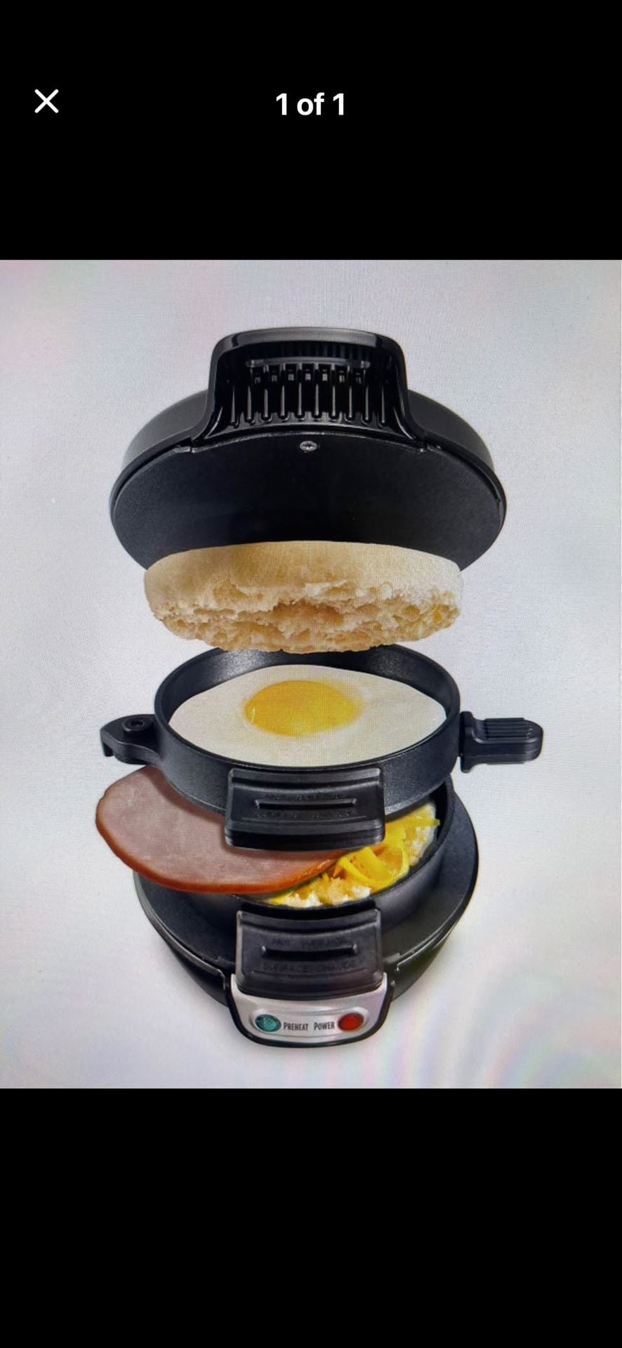 Hamilton Beach 25476 Breakfast Electric Sandwich Maker, Red 1